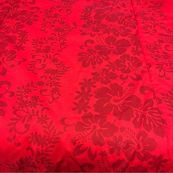 Hawaiian Patchwork Quilt Tiare Hibiscus Blanket Pocket 35 x 40 Picnic Blanket - Picture 4 of 8